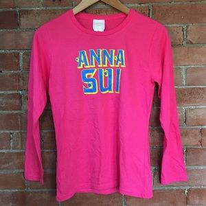Anna Sui hot pink logo tee